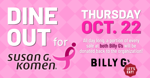 Dine out for Susan G. Komen ad